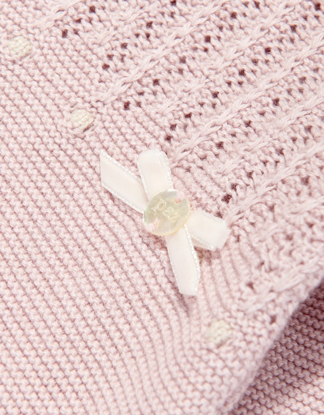 Baby Girls Knitted Romper in Pink