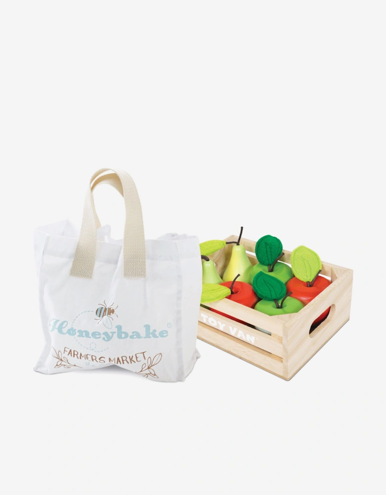 Wooden Market Stall and Fruit Food Crate (W:39.5 x D:38 x H:64cm)