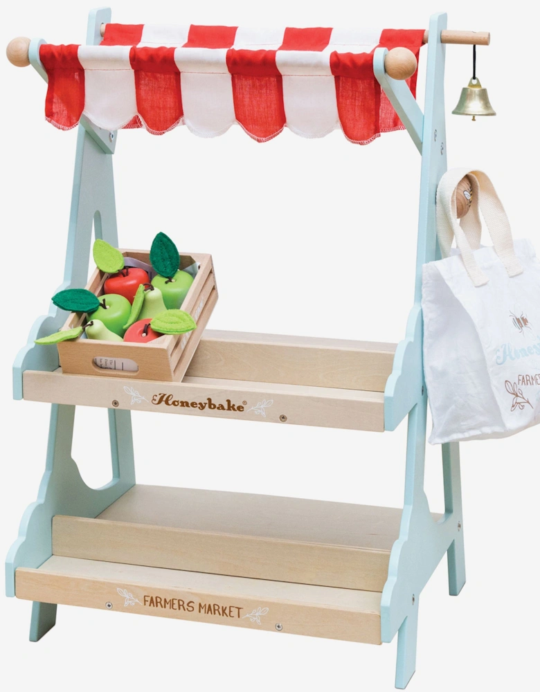 Wooden Market Stall and Fruit Food Crate (W:39.5 x D:38 x H:64cm)