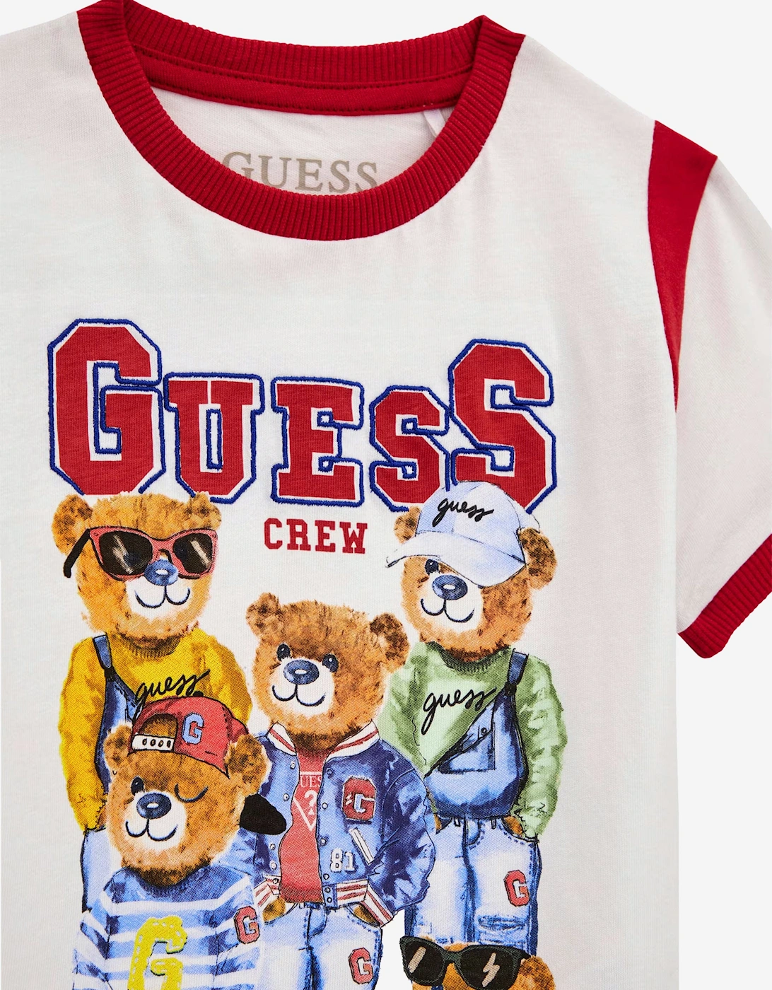 Boys Bear Print T-Shirt in White