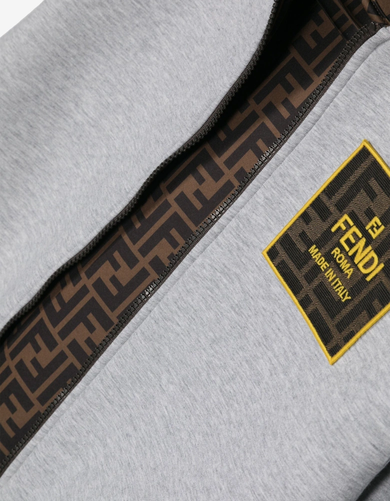 Kids FF Logo Zip Up Top in Grey
