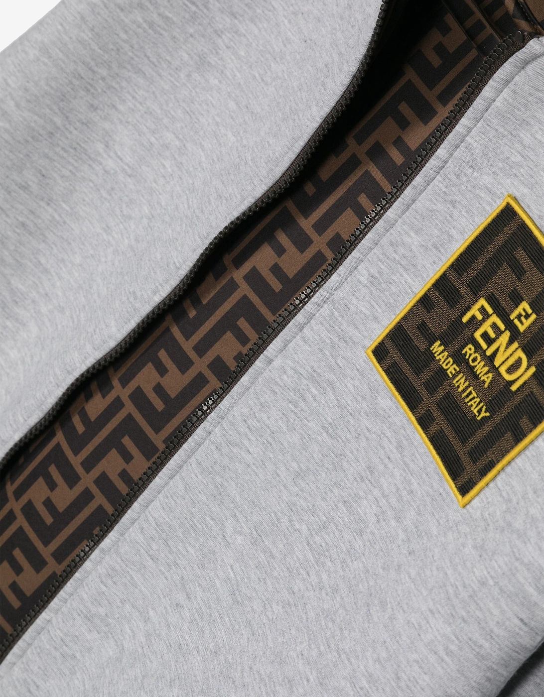 Kids FF Logo Zip Up Top in Grey