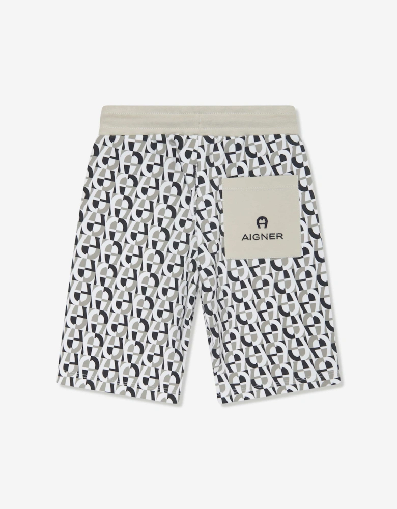 Boys Logo Bermuda Shorts in Grey