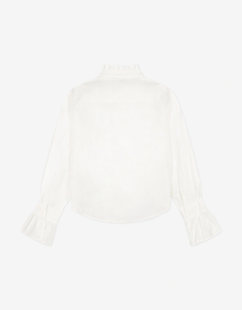 Girls Simona Shirt in White