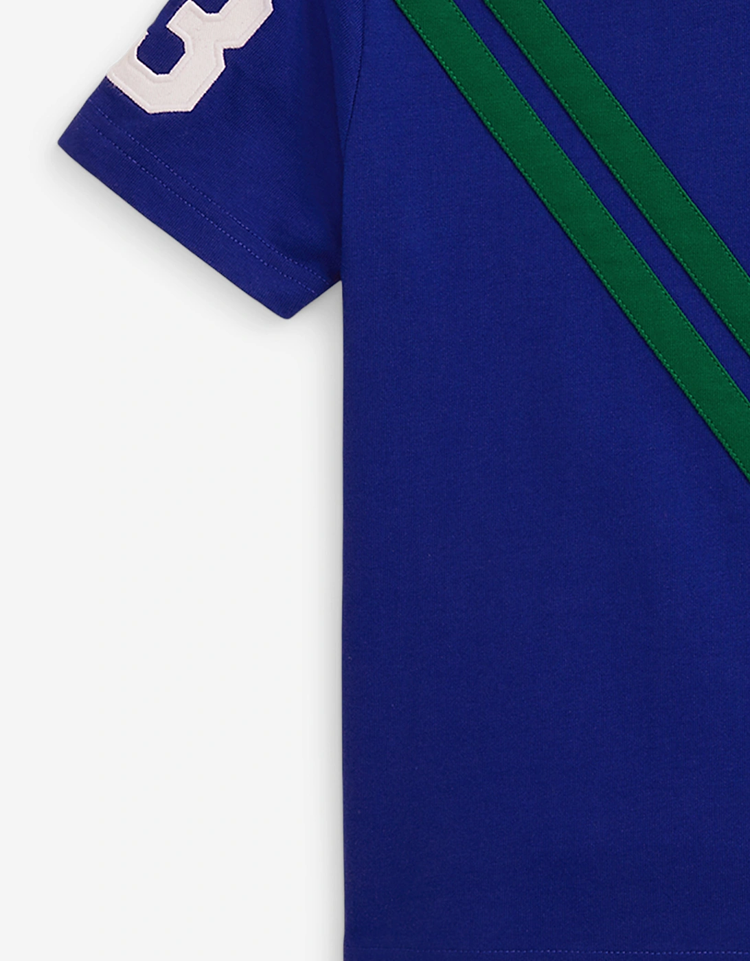 Boys Diagonal Stripe Logo T-Shirt in Blue