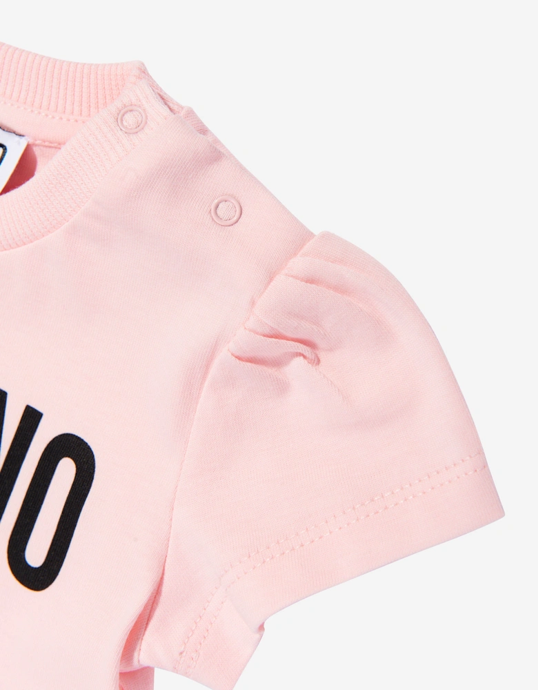 Baby Girls Logo Skater Dress in Pink