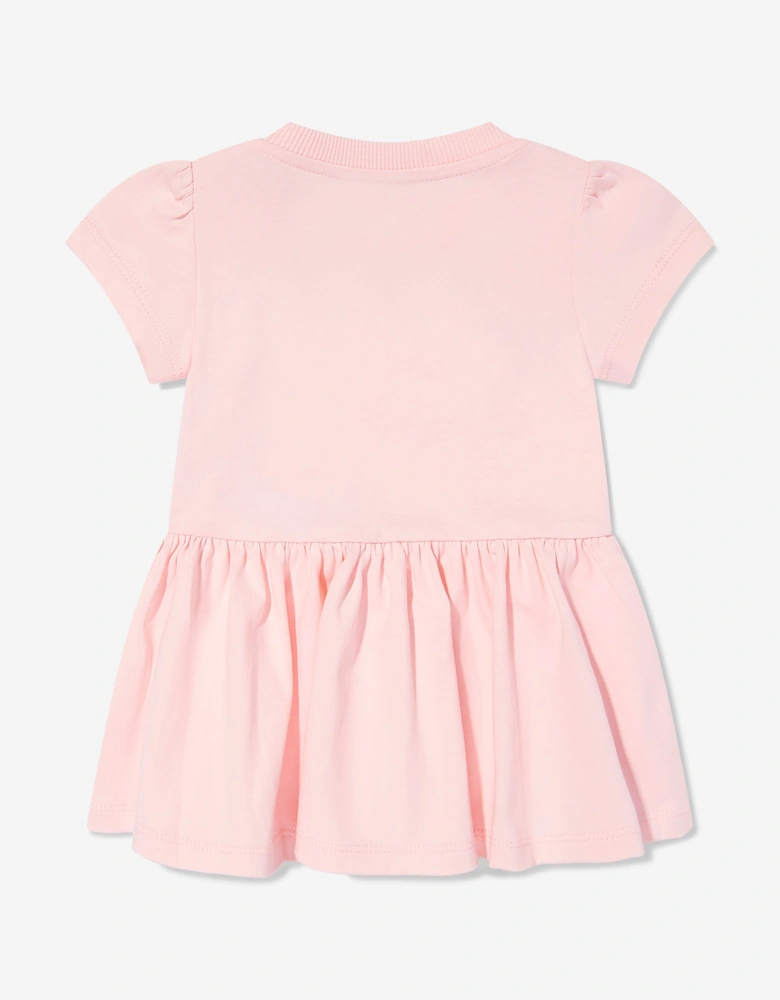 Baby Girls Logo Skater Dress in Pink