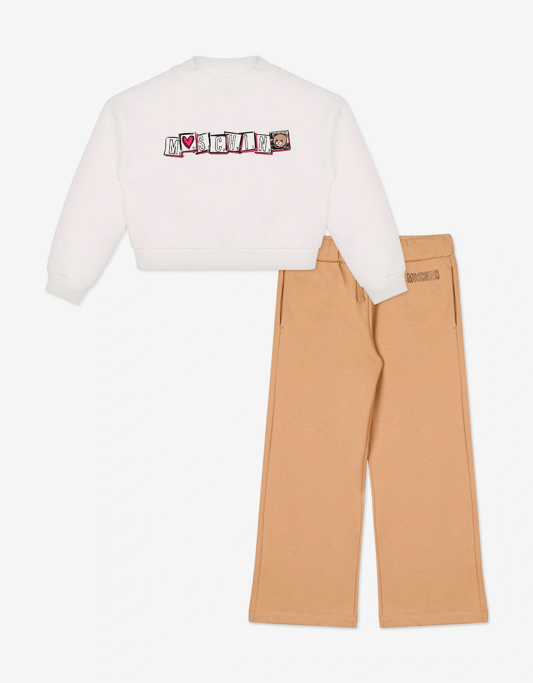 Moschino Girls Logo Tracksuit in Brown - Size: 5 years