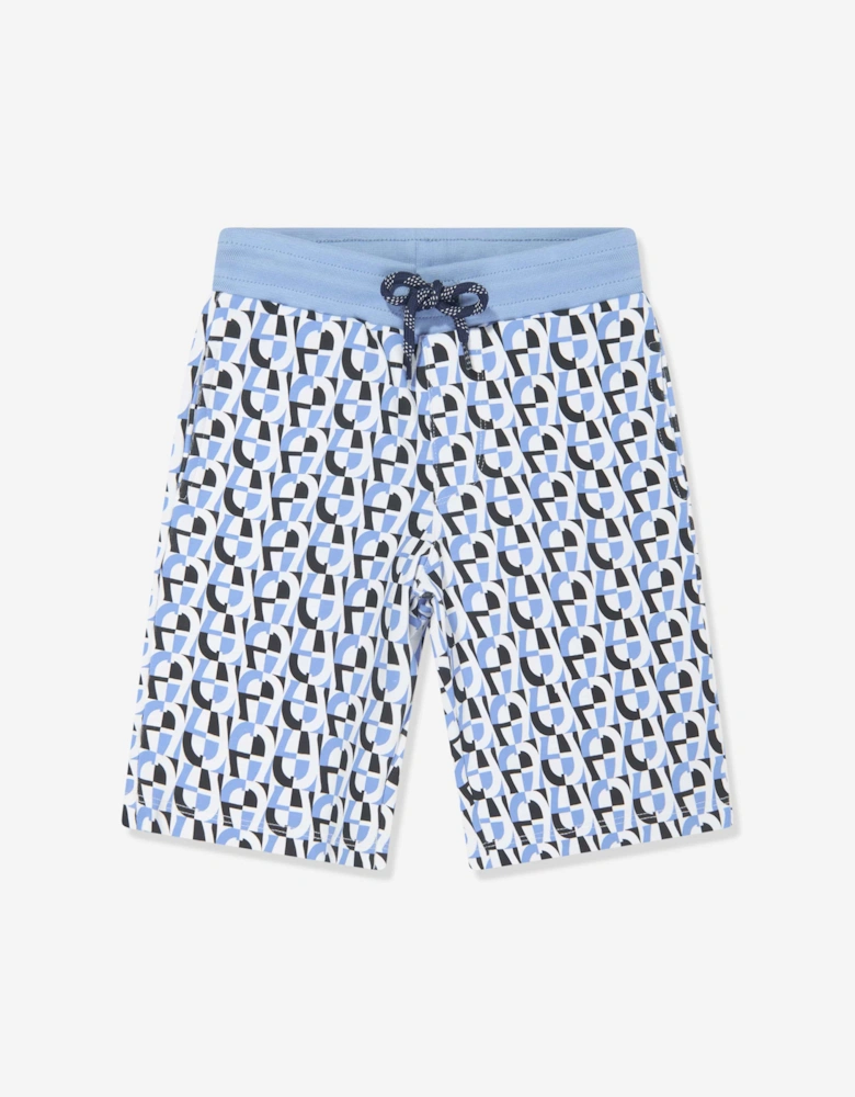 Boys Logo Bermuda Shorts in Blue