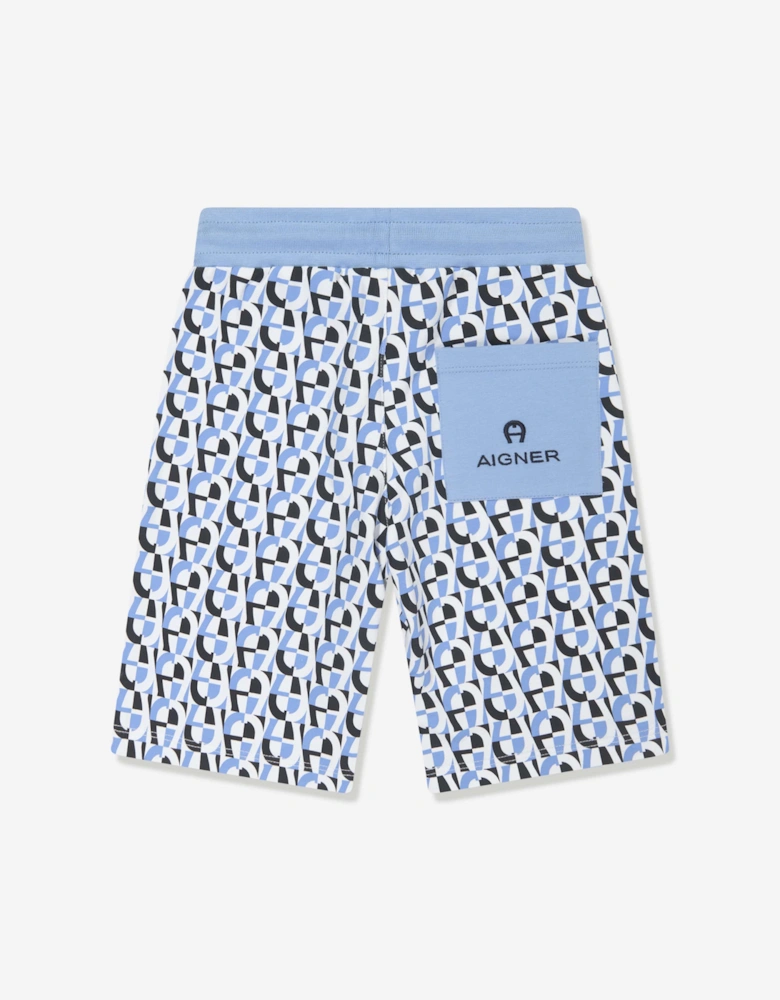 Boys Logo Bermuda Shorts in Blue