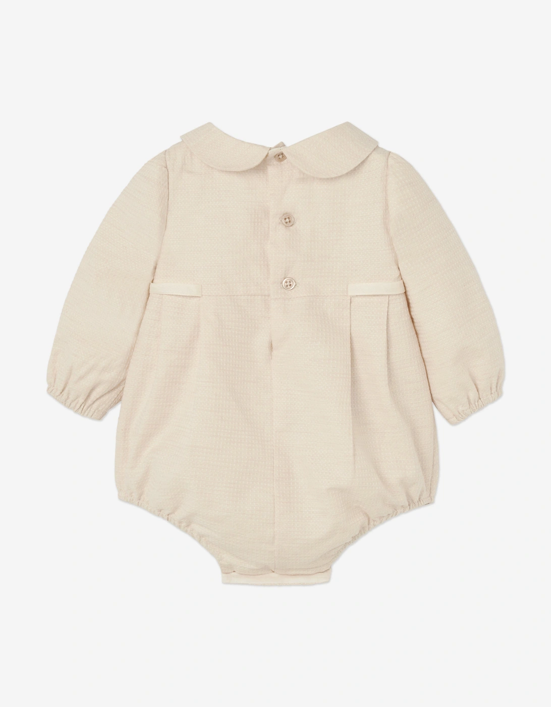 Baby Girls Cotton Romper in Beige