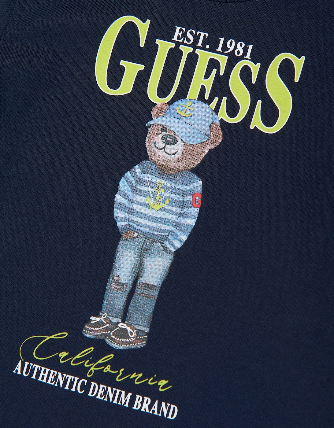 Boys Bear T-Shirt in Navy