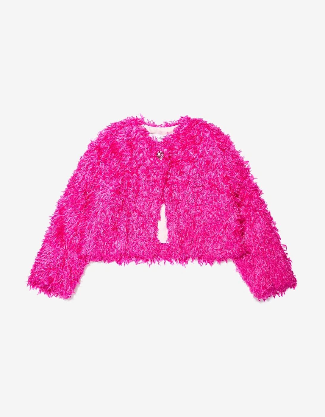 Girls Feathered Jacket in Pink