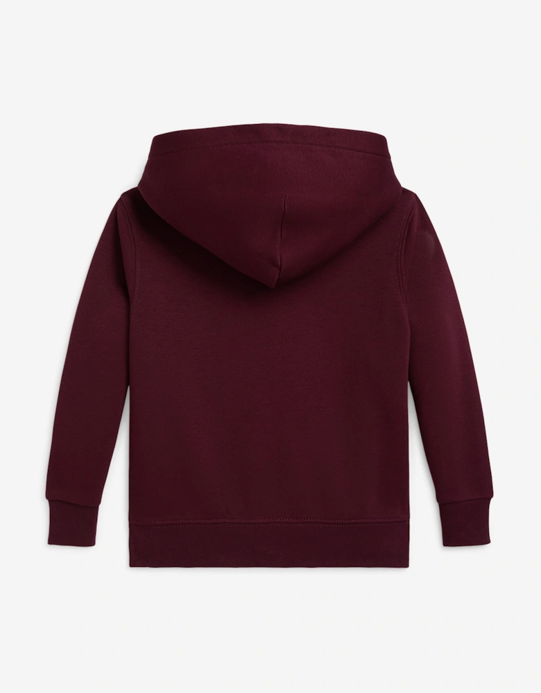 Boys Polo Bear Hoodie in Red