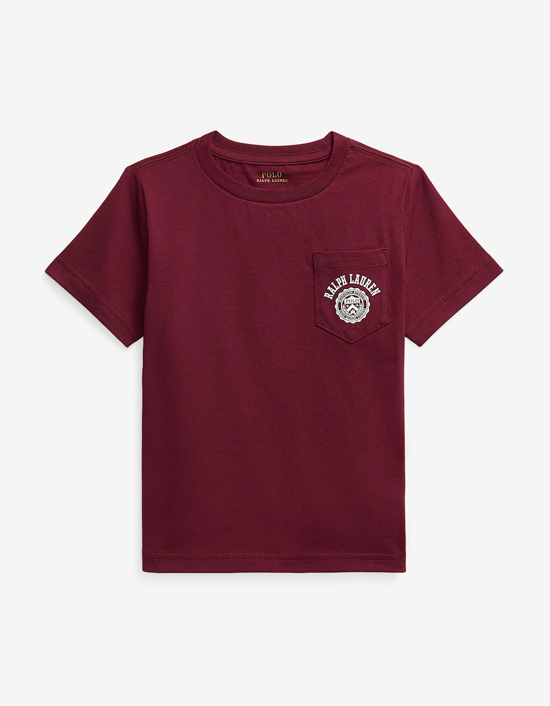 Boys Logo Pocket T-Shirt in Red, 6 of 5