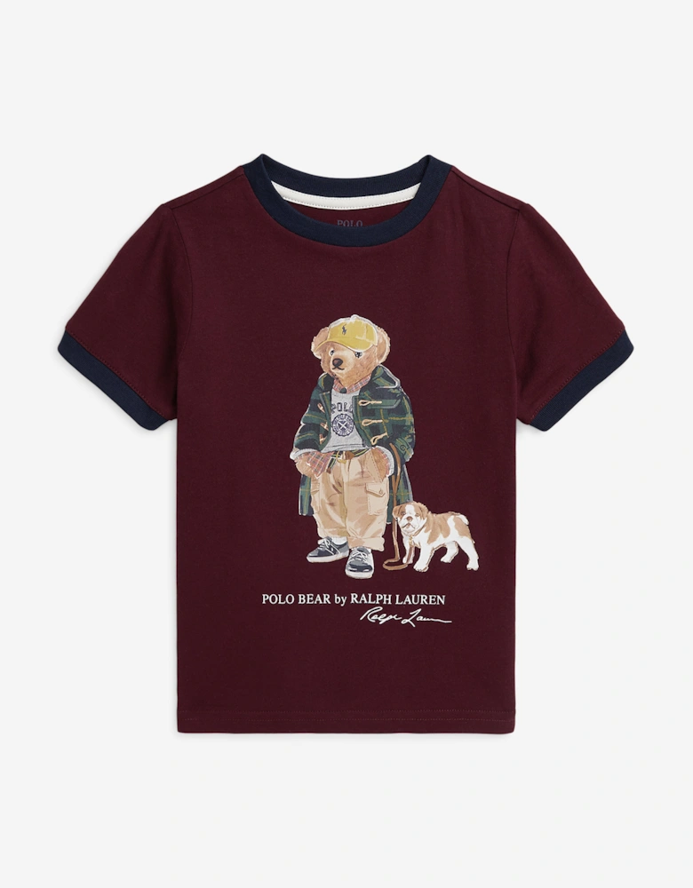 Boys Polo Bear T-Shirt in Red