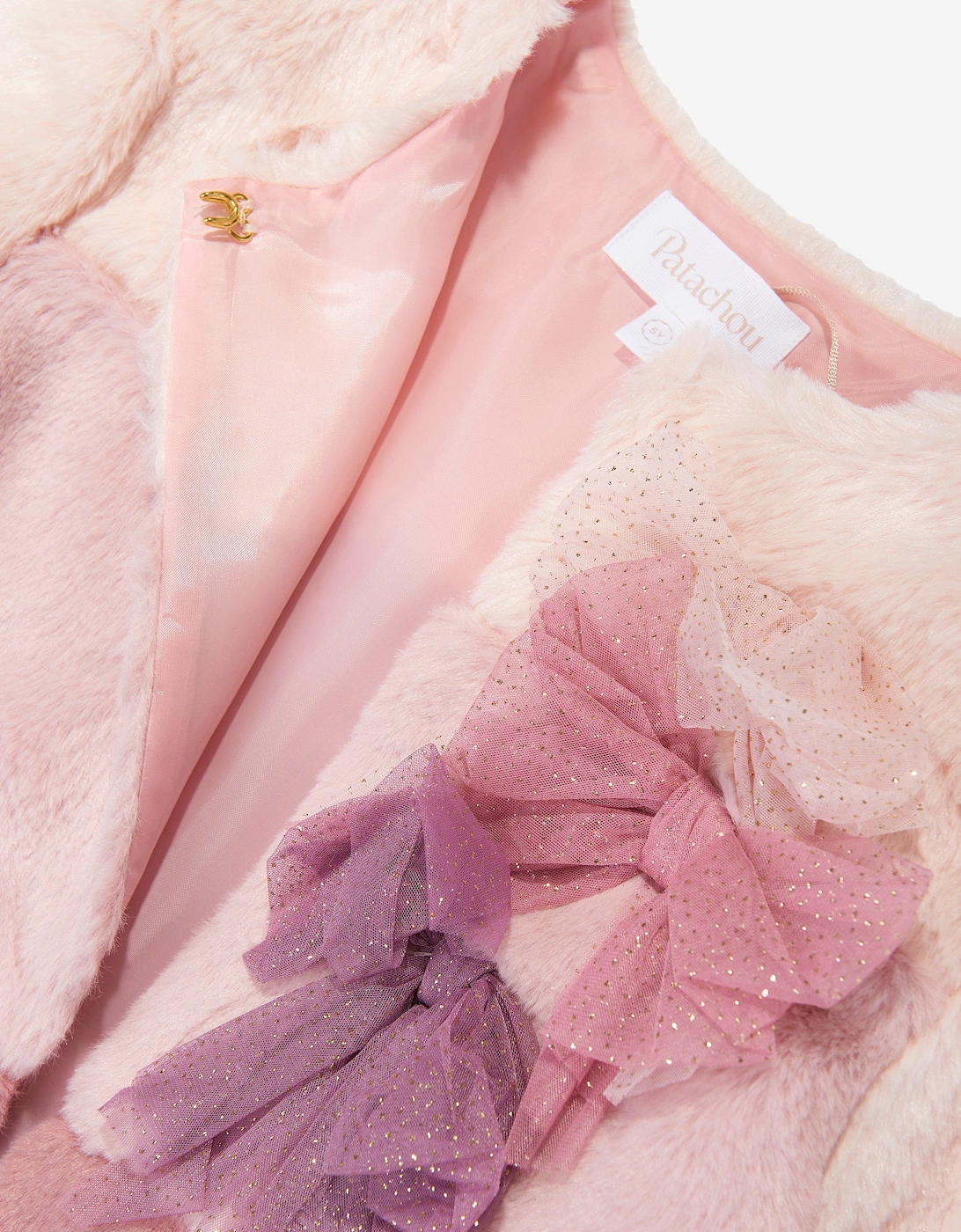 Girls Faux Fur Jacket in Multicolour