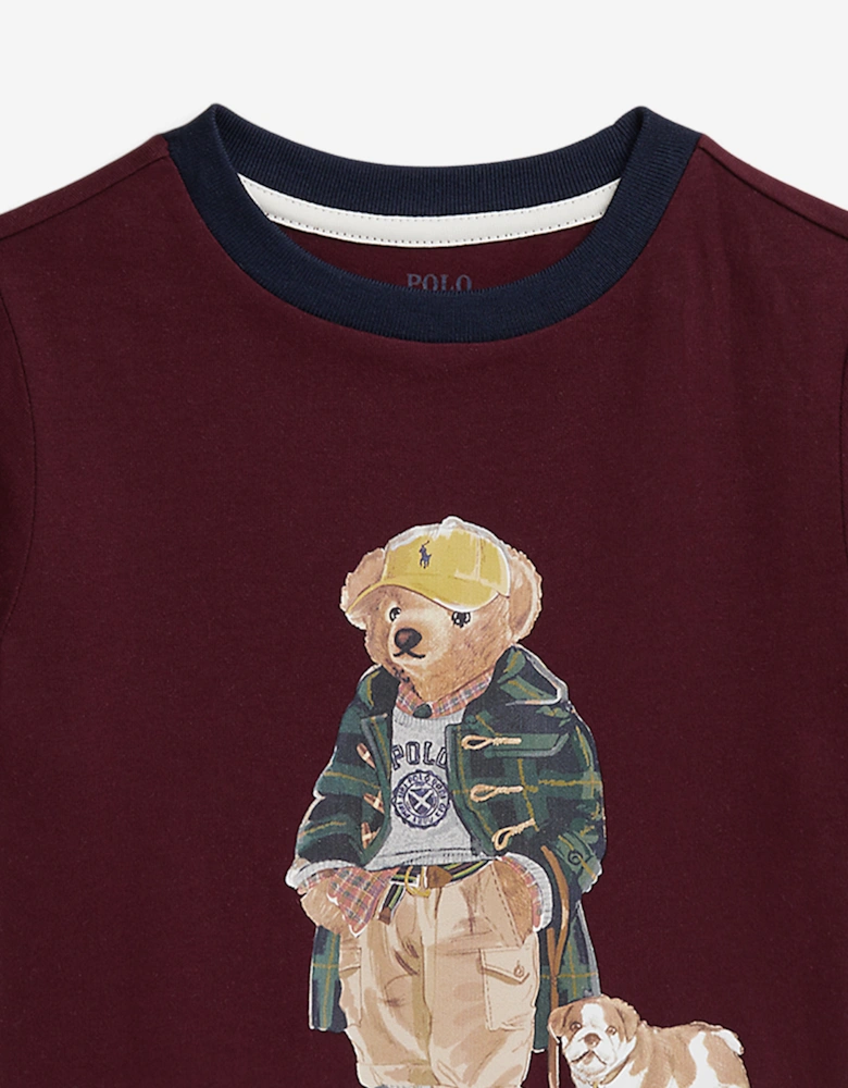 Boys Polo Bear T-Shirt in Red