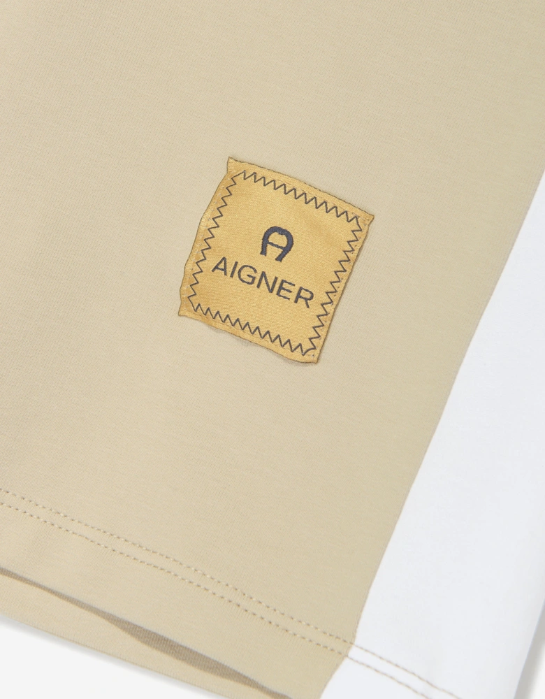 Boys Logo Bermuda Shorts in Beige