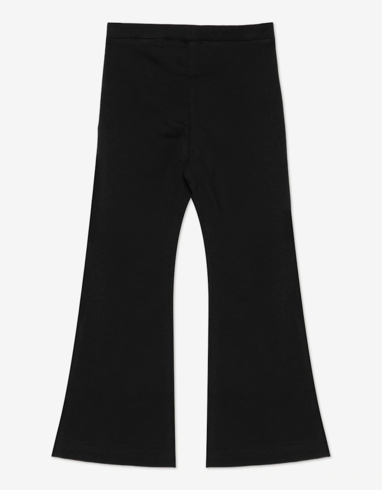 Girls Bell Bottom Joggers in Black