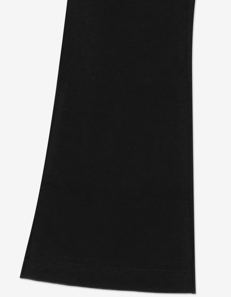 Girls Bell Bottom Joggers in Black