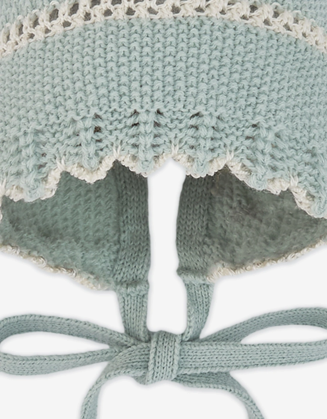 Baby Girls Knitted Bonnet in Green