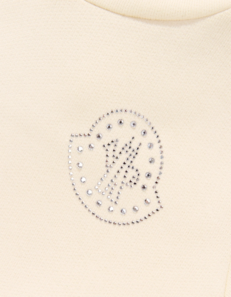 Enfant Girls Hooded Sweater Dress in Ivory