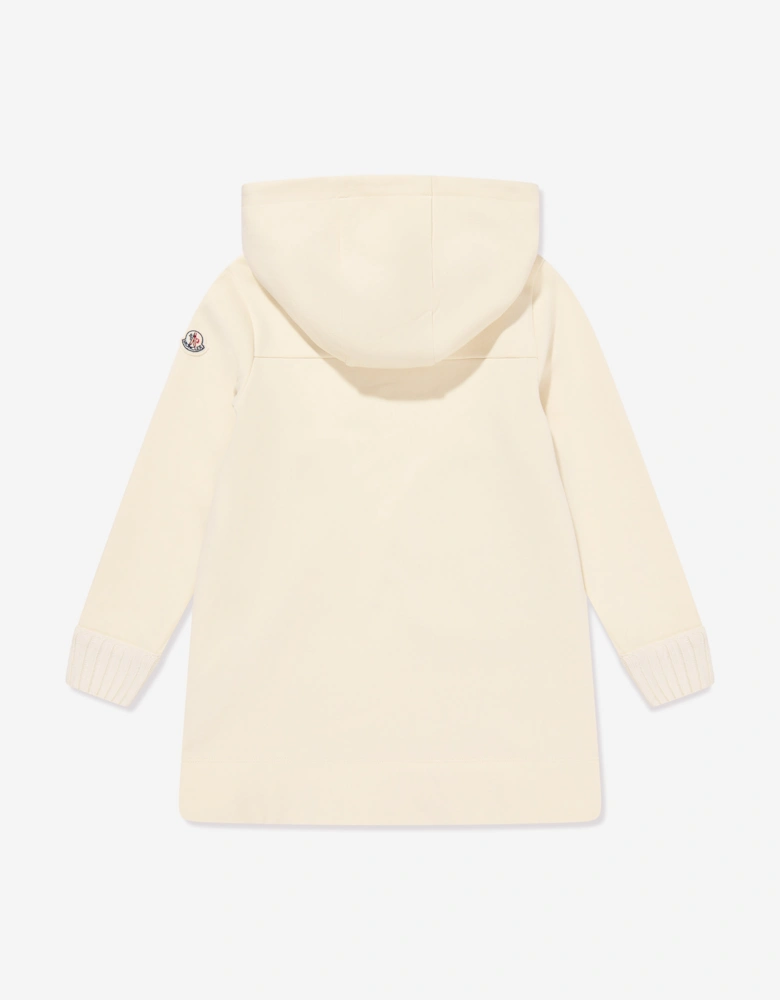 Enfant Girls Hooded Sweater Dress in Ivory