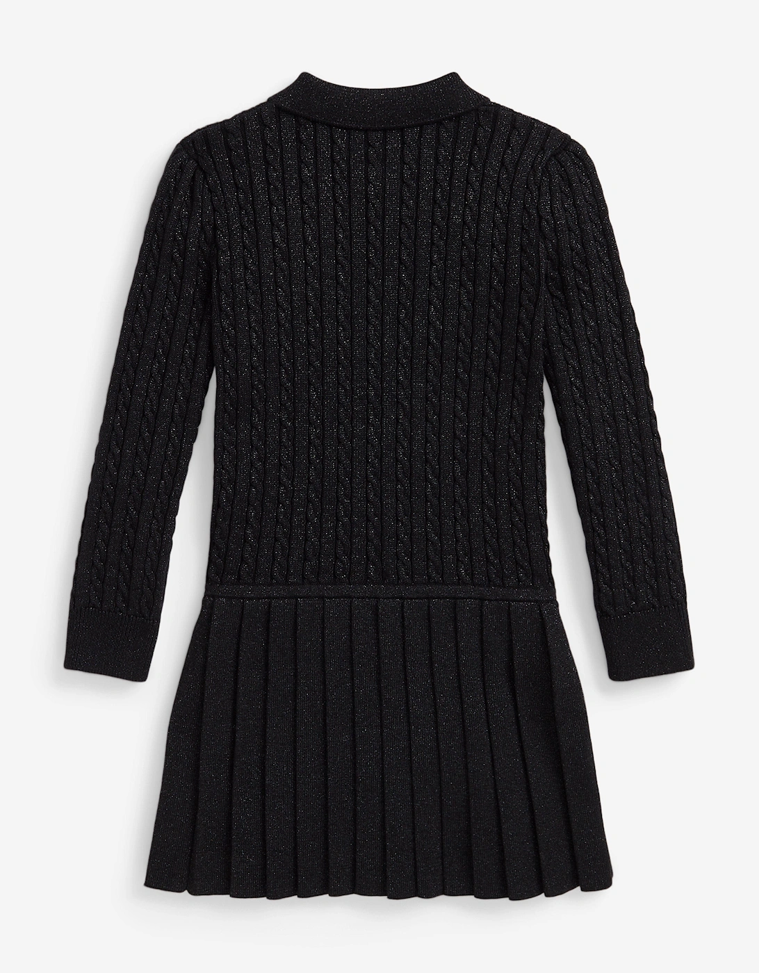 Girls Cotton Knit Dress in Black