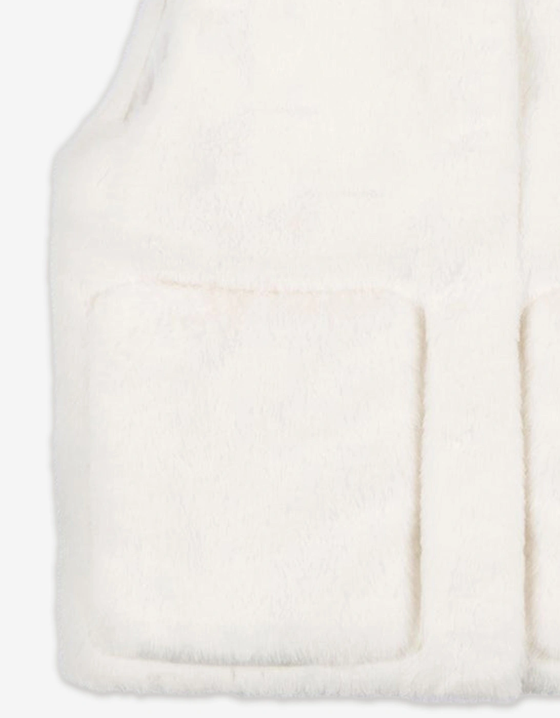 Girls Teddy Fleece Gilet in Ivory