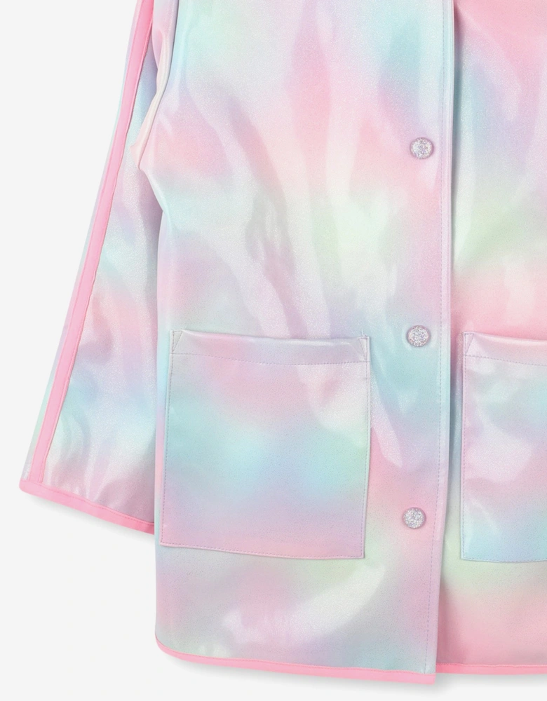 Billieblush Girls Hooded Raincoat in Multicolour