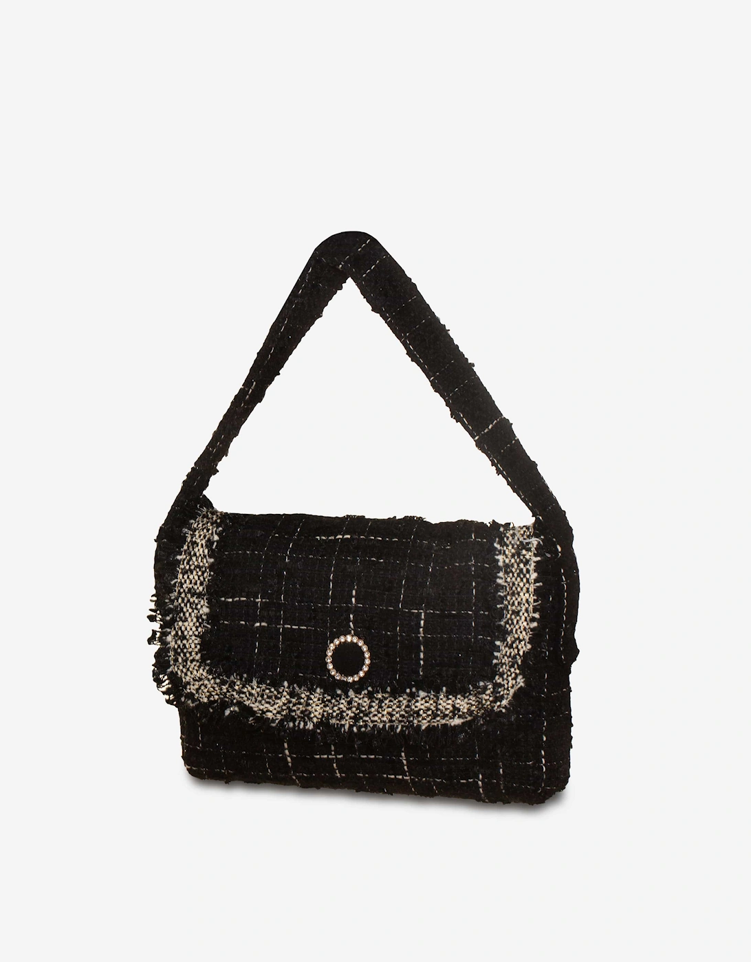 Girls Tweed Handbag in Black (19cm), 6 of 5
