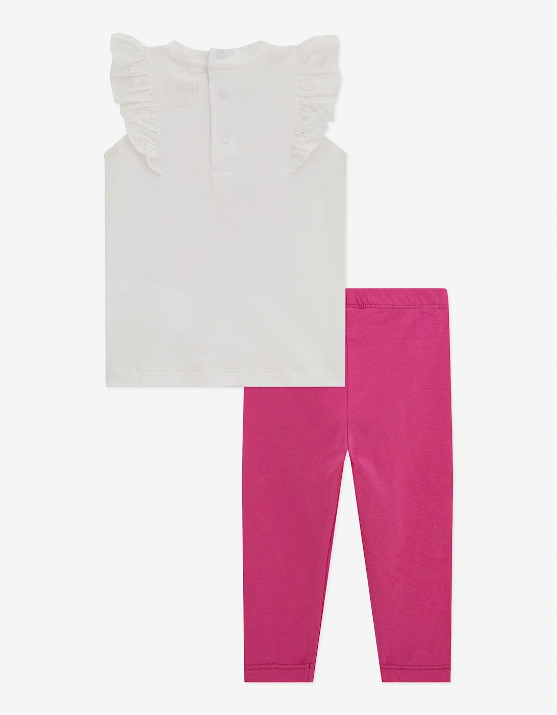 Baby Girls Legging Set in White