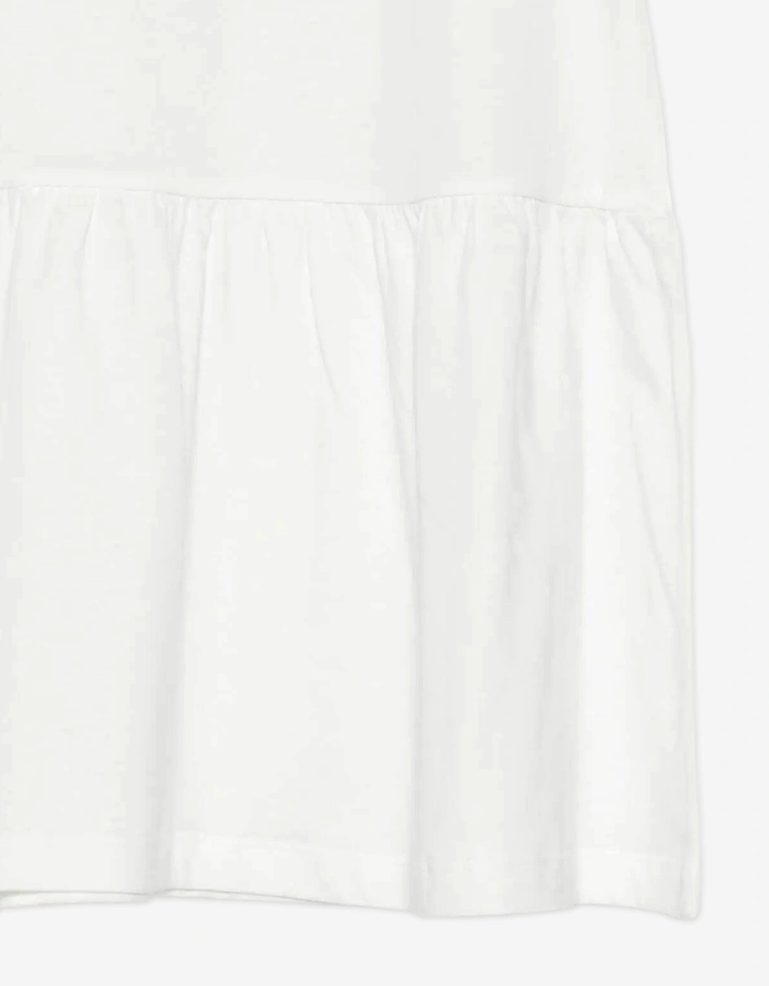 Girls Teddy Bear Logo Dress in Ivory