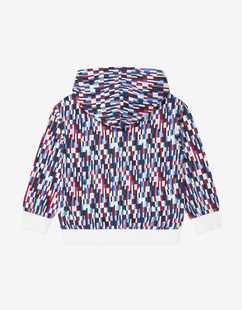 Boys Pixel Print Hoodie in Multicolour