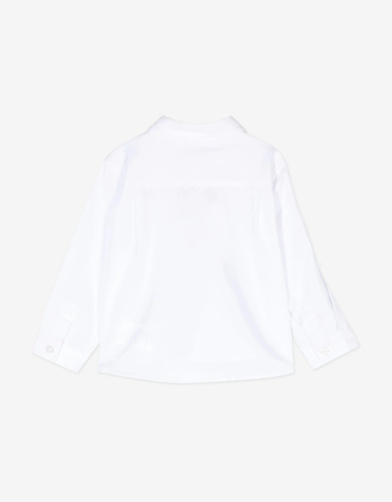 Baby Boys Cotton Shirt in White