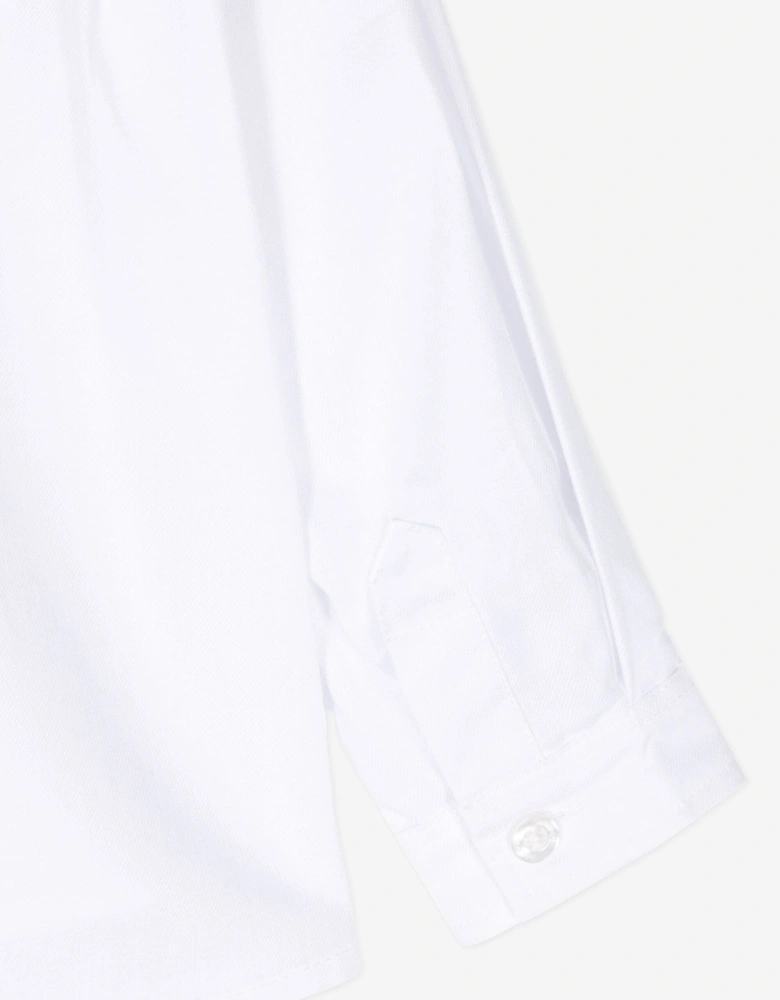 Baby Boys Cotton Shirt in White