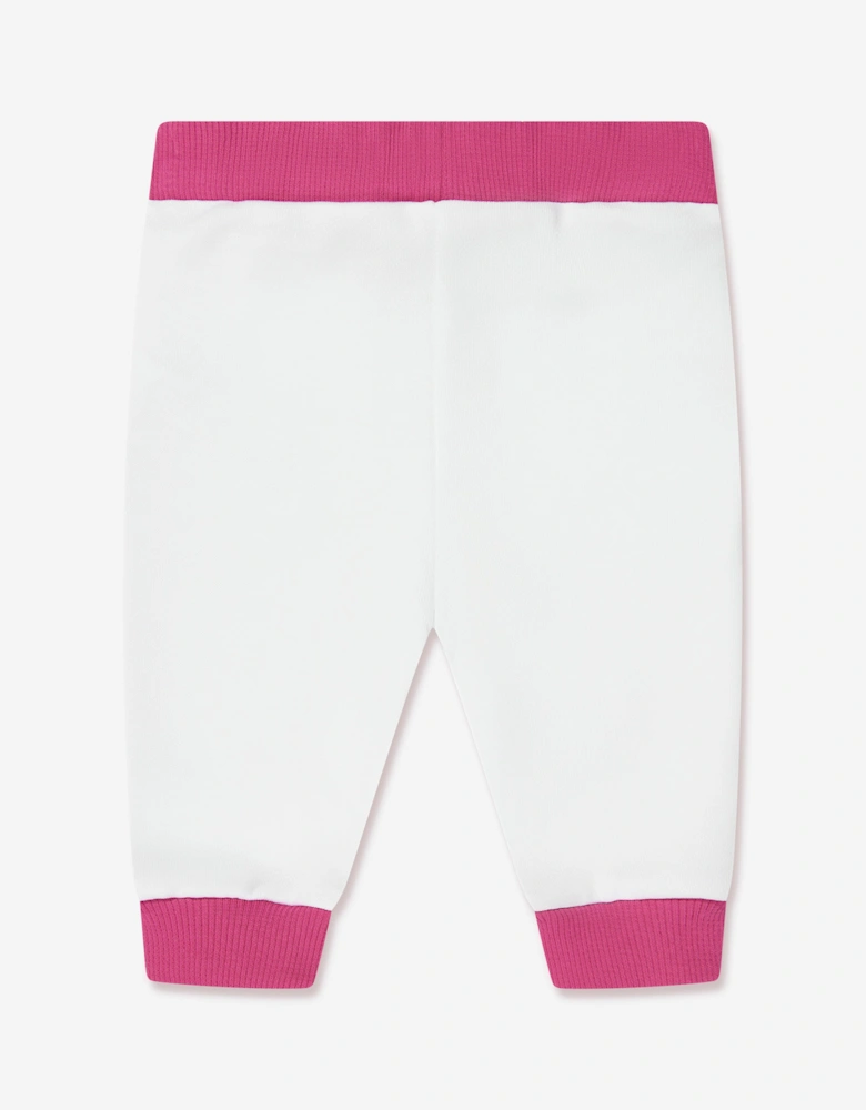 Baby Girls Logo Frill Joggers in White