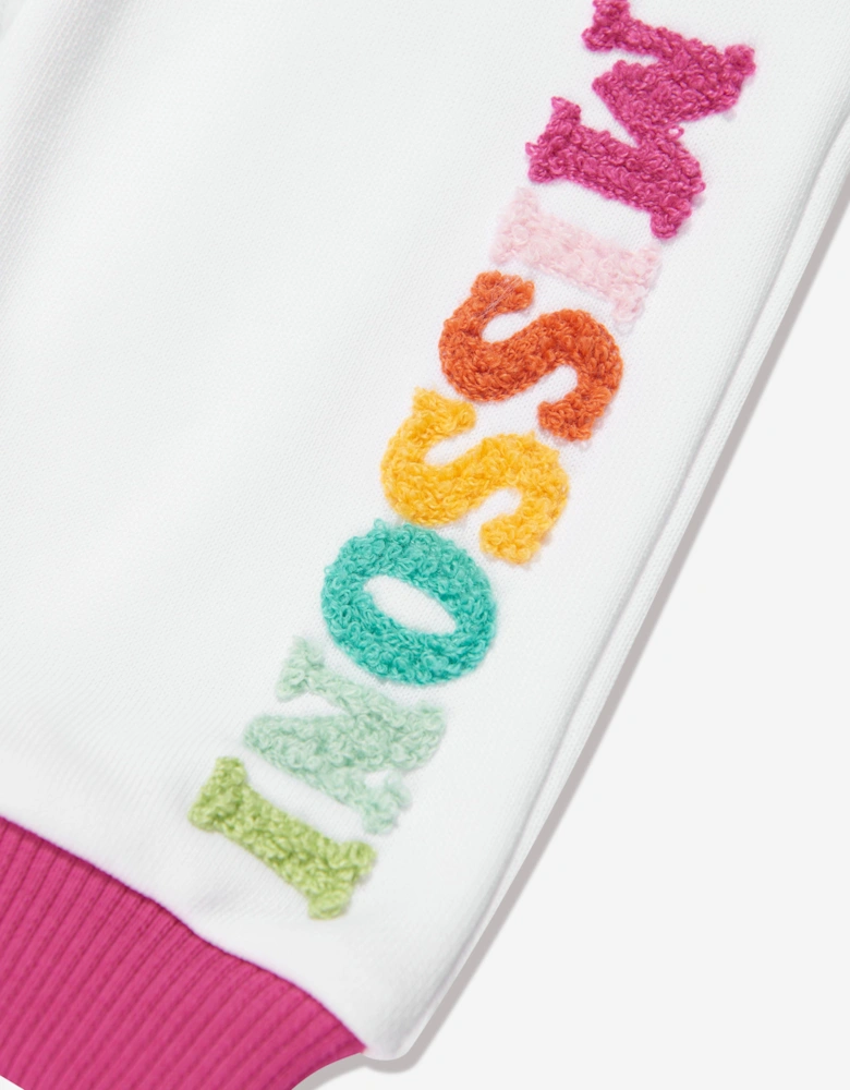 Baby Girls Logo Frill Joggers in White
