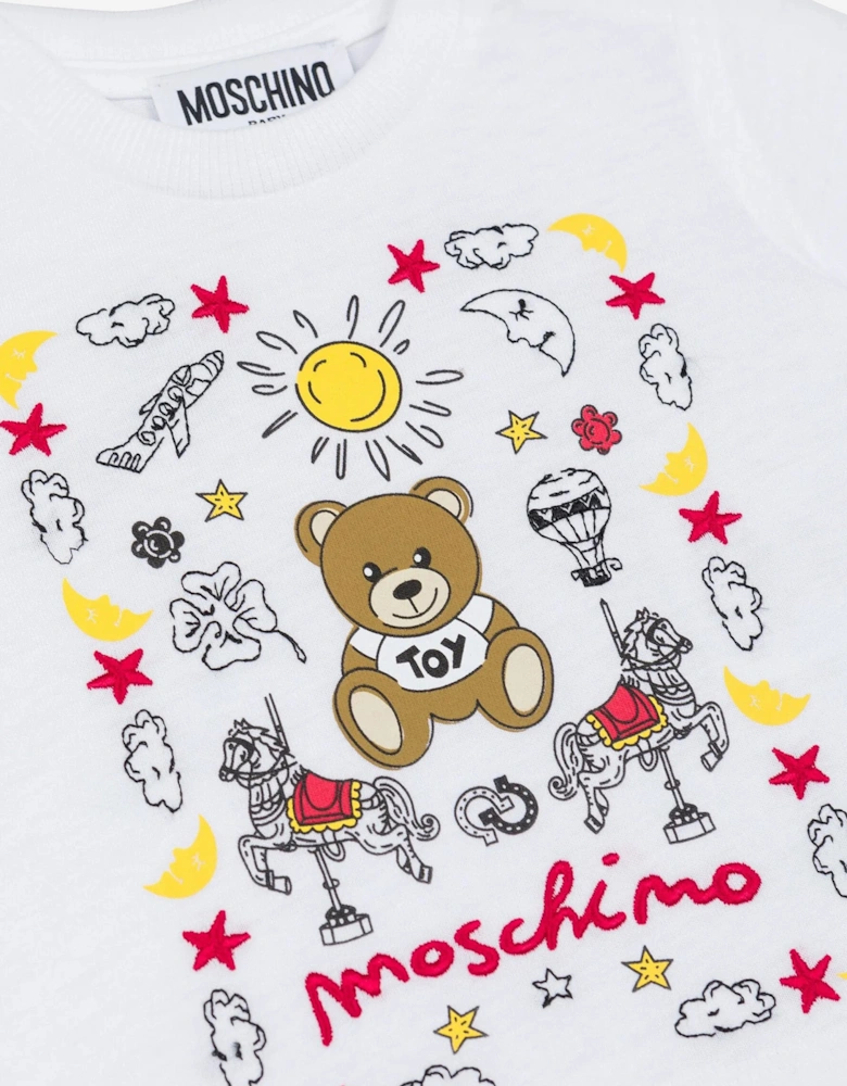 Baby Teddy Bear T-Shirt in White