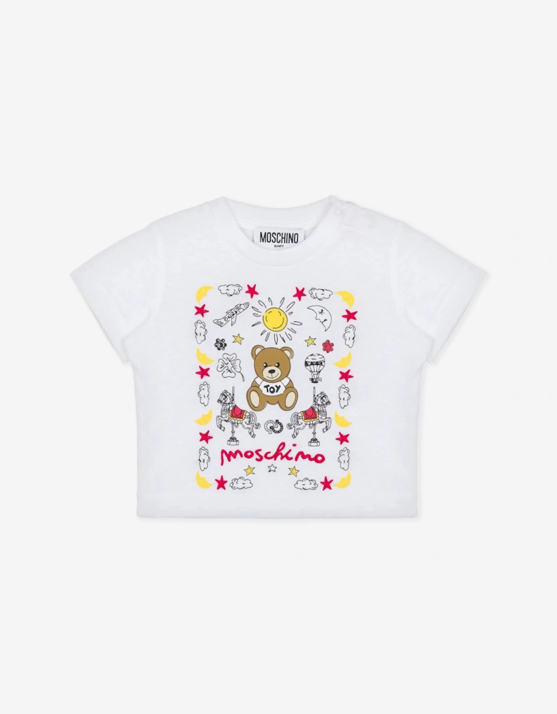 Baby Teddy Bear T-Shirt in White