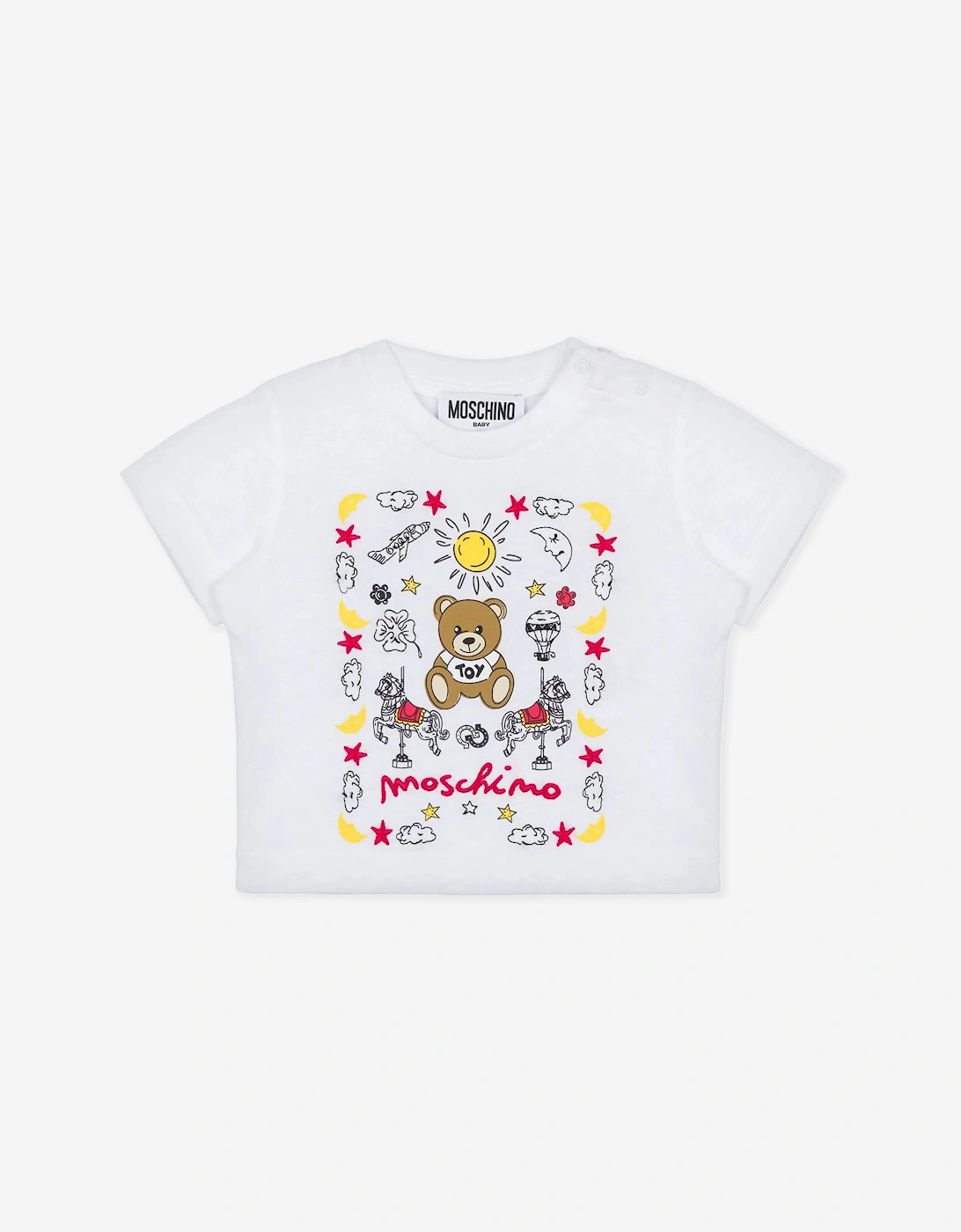 Baby Teddy Bear T-Shirt in White, 5 of 4