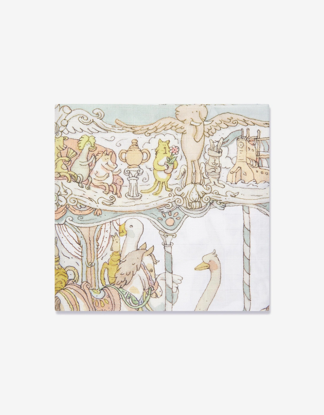 Baby Carousel Swaddle in White (100cm)