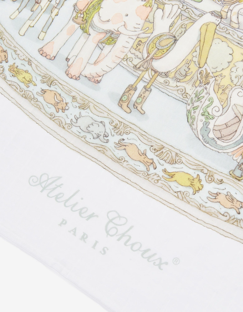 Baby Carousel Swaddle in White (100cm)