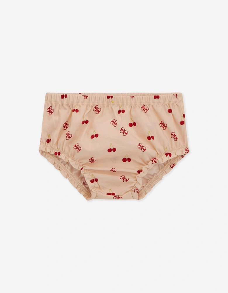 Baby Girls Cherry Dress with Knickers in Pink