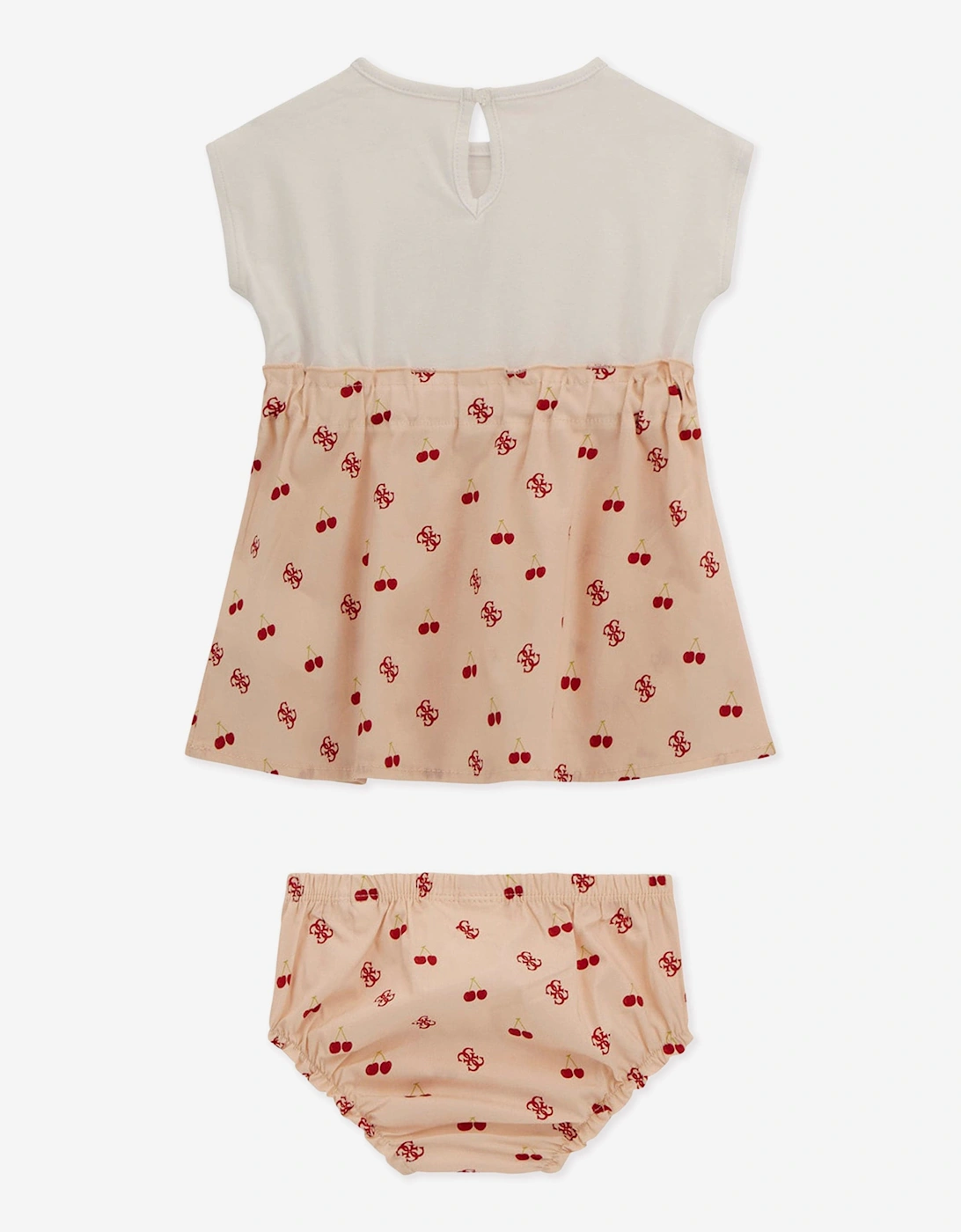 Baby Girls Cherry Dress with Knickers in Pink