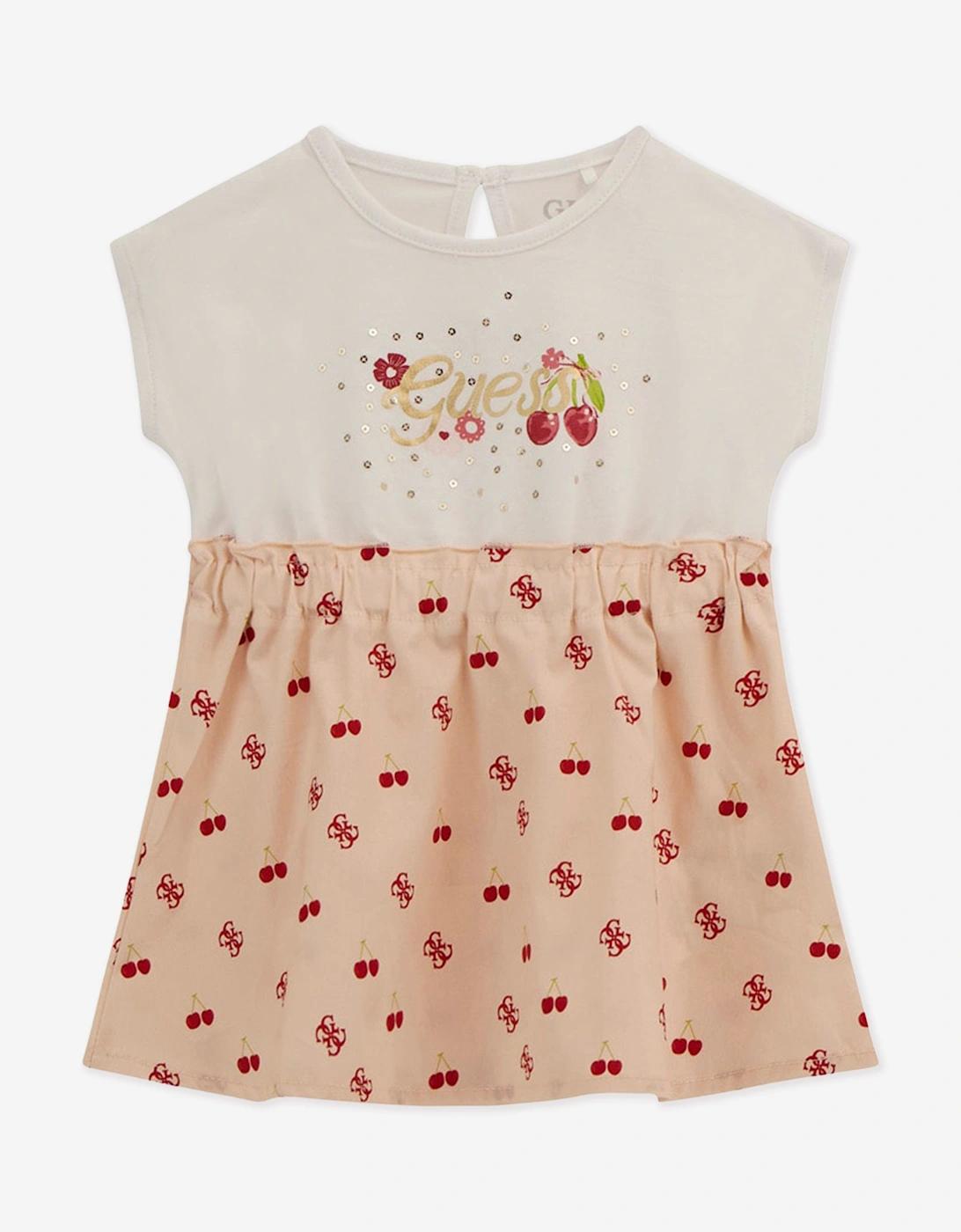 Baby Girls Cherry Dress with Knickers in Pink