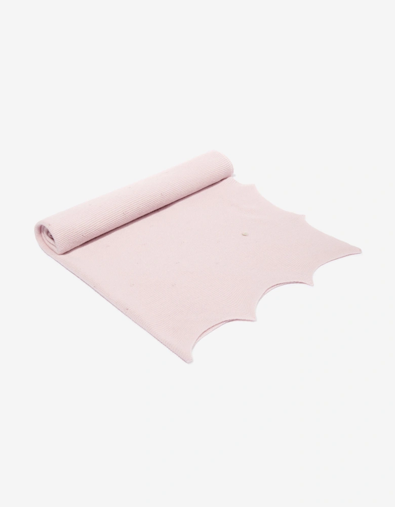 Baby Girls Wool Knitted Shawl in Pink (105cm)