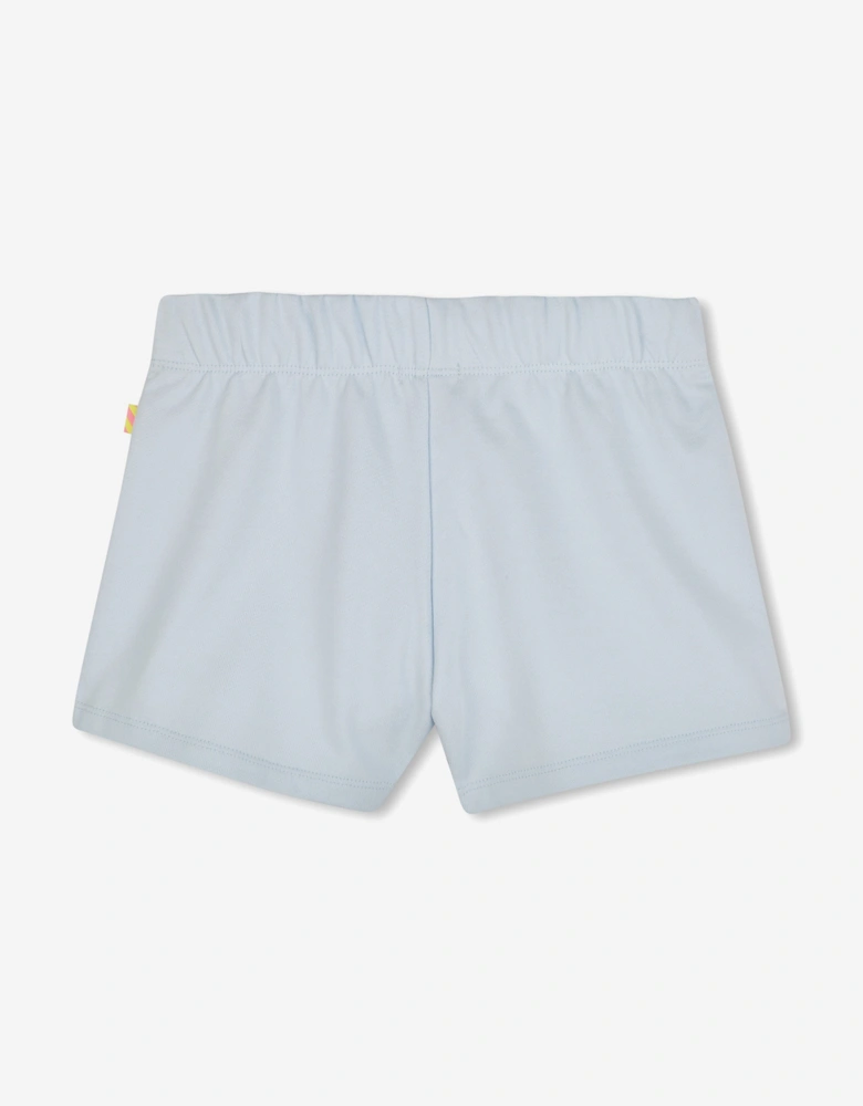 Billieblush Girls Glitter Heart Shorts in Blue
