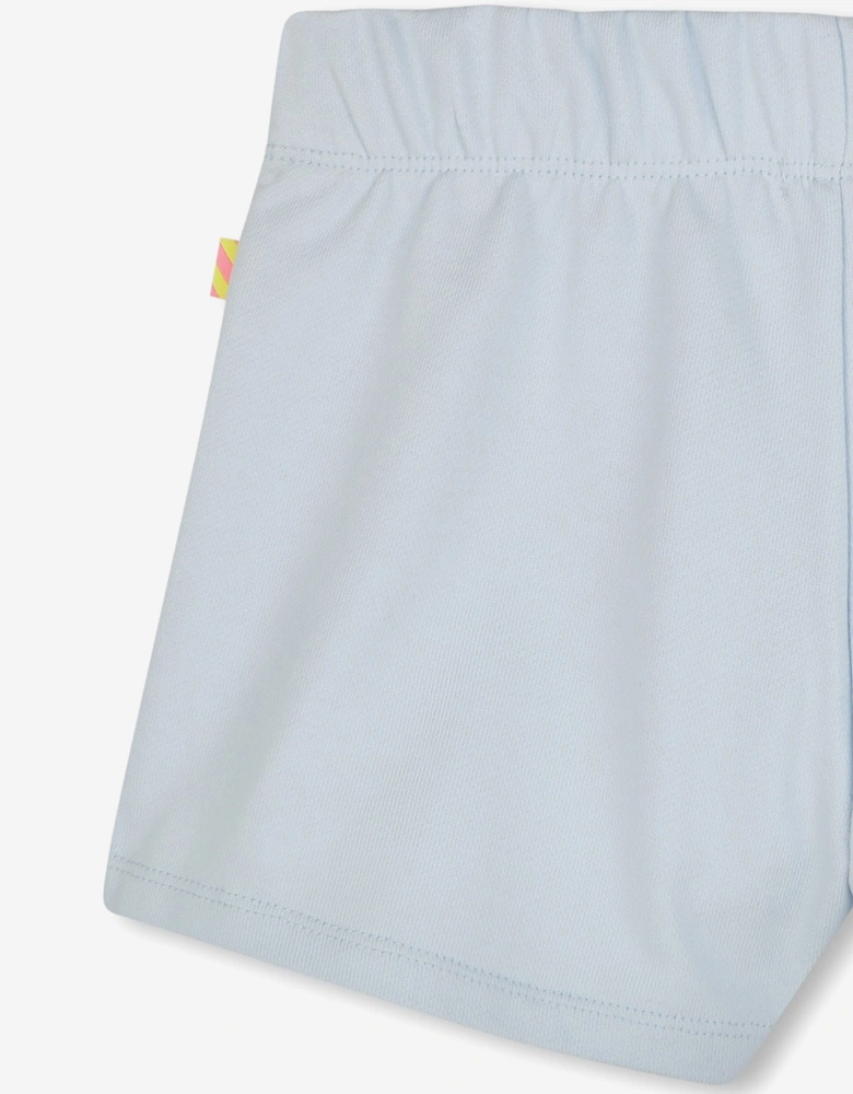 Billieblush Girls Glitter Heart Shorts in Blue